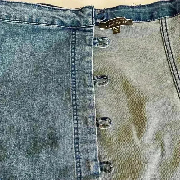 Blue Blush Mini Jean skirt - Picture 9 of 10